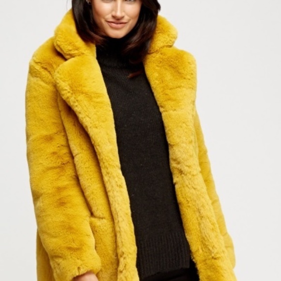 K Zell Surfin Bird Faux Fur Coat 
